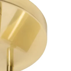 Plafonnier moderne en laiton rond ajustable 3 lumières - Java