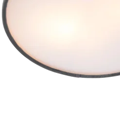 Plafonnier moderne gris 30 cm avec intérieur doré - Drum