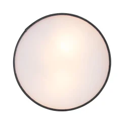 Plafonnier moderne gris 30 cm avec intérieur doré - Drum