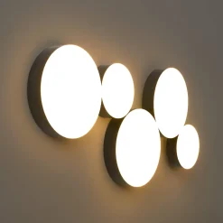Plafonnier moderne noir 5 spots lumineux LED - Skavi