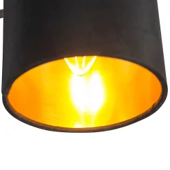 Plafonnier moderne noir 3 lumières - Lofty