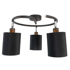 Plafonnier moderne noir 3 lumières - Lofty