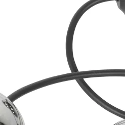 Plafonnier moderne noir 6 lumières avec verre fumé - Athènes