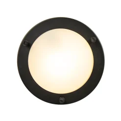 Plafonnier moderne noir 18 cm IP44 - Yuma