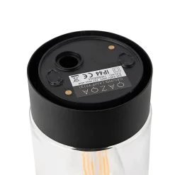 Plafonnier moderne noir 22,6 cm IP44 - Jarra