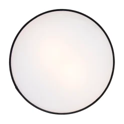 Plafonnier moderne noir 40 cm avec intérieur doré - Drum