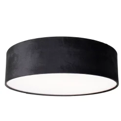 Plafonnier moderne noir 40 cm avec intérieur doré - Drum