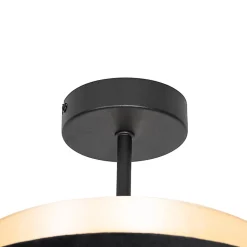 Plafonnier moderne noir avec or - Elif