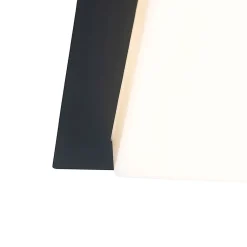 Plafonnier moderne noir carré avec LED IP44 - Lys