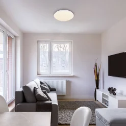 Plafonnier métal blanc, LED GWENDOLIN