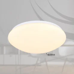 Plafonnier métal blanc, LED GWENDOLIN