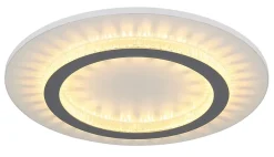 Plafonnier métal blanc mat, LED JAYDEN