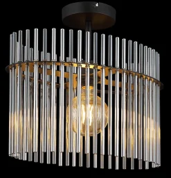 Plafonnier métal noir mat, 1x E27 GORLEY