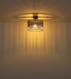 Plafonnier métal noir mat, 1x E27 GORLEY