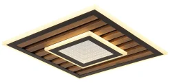 Plafonnier métal noir mat, LED WOODY