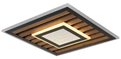 Plafonnier métal noir mat, LED WOODY
