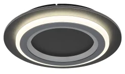 Plafonnier métal noir mat, LED JAYDEN