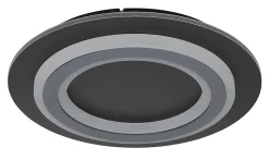 Plafonnier métal noir mat, LED JAYDEN