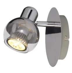 Plafonnier mural à LED 'Boccia' chromé