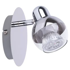 Plafonnier mural à LED 'Boccia' chromé