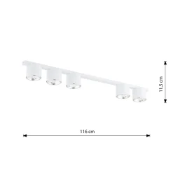 Plafonnier NANO 5 WHITE, Emibig Lighting, Fabriqué en EU