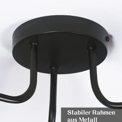 Plafonnier NETTLIFE en verre noir : lampe de cuisine vintage, lampe de couloir industrielle à 3 lampes E27