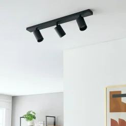 Plafonnier noir à trois projecteurs - Renzo