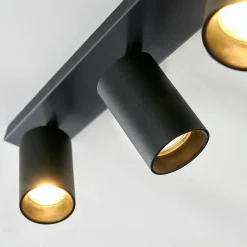 Plafonnier noir à trois projecteurs - Renzo