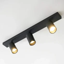 Plafonnier noir à trois projecteurs - Renzo