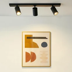 Plafonnier noir à trois projecteurs - Renzo