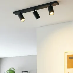 Plafonnier noir à trois projecteurs - Renzo
