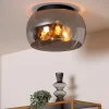 Plafonnier OLIVIA en verre avec 3xE27 - Fumé - Lucide