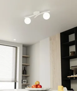 Plafonnier OPUS 2 WH OPAL, Emibig Lighting, Fabriqué en EU