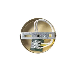 Plafonnier oriental doré avec abat-jour crème à franges - Franxa