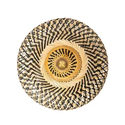 Plafonnier oriental en bambou noir 40 cm - Ostrava