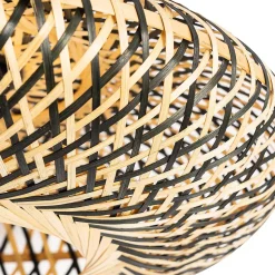 Plafonnier oriental en bambou noir 40 cm - Ostrava