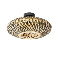 Plafonnier oriental en bambou noir 40 cm - Ostrava