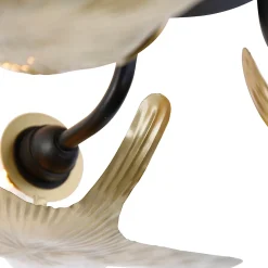 Plafonnier oriental en laiton avec noir 3 lumières - Louka