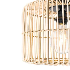 Plafonnier oriental en rotin - Maud