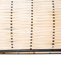 Plafonnier oriental noir avec rotin 25 cm - Emir