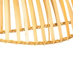 Plafonnier oriental noir avec bambou naturel 62 cm - Pua