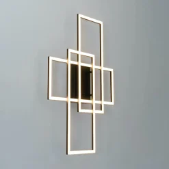 Plafonnier ou applique LED dimmable futuriste triple rectangle - Eli