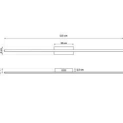 Plafonnier ou Applique murale longiligne ultra design - Nagai