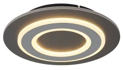 Plafonnier plastique anthracite brossé, LED JAYDEN