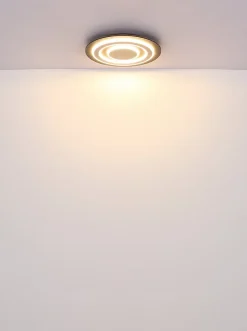 Plafonnier plastique anthracite brossé, LED JAYDEN