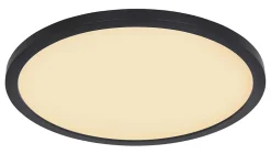 Plafonnier plastique noir, LED SAPANA