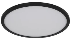 Plafonnier plastique noir, LED SAPANA