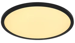 Plafonnier plastique noir, LED SAPANA