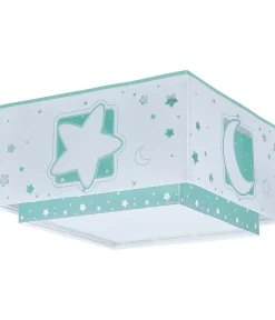 Plafonnier pour enfant Moonlight lune et étoiles vert