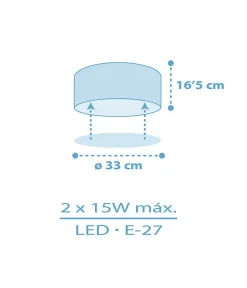 Plafonnier pour enfant Star Light Lumière Étoilée bleu